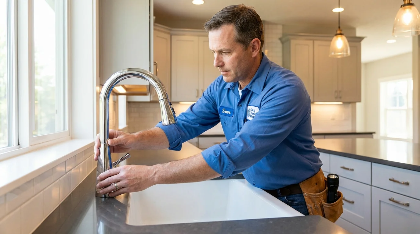 Kitchen faucet installation by Johns Plumbing LLC in Canandaigua